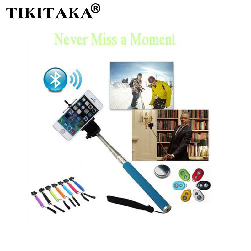 Selfie Stick Handheld  Bluetooth  Remote Control iPhone Android Phone