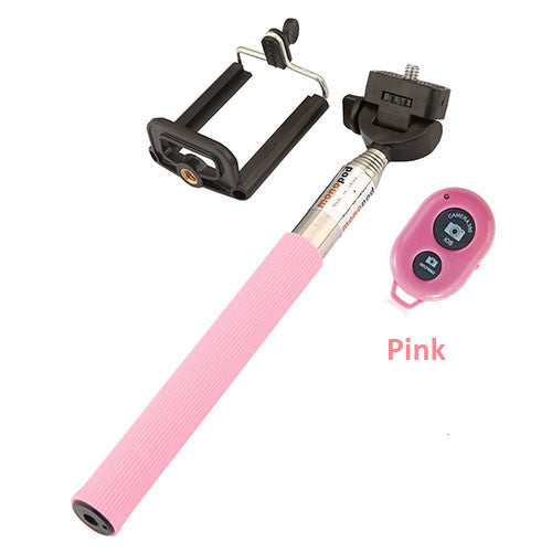 Selfie Stick Handheld  Bluetooth  Remote Control iPhone Android Phone