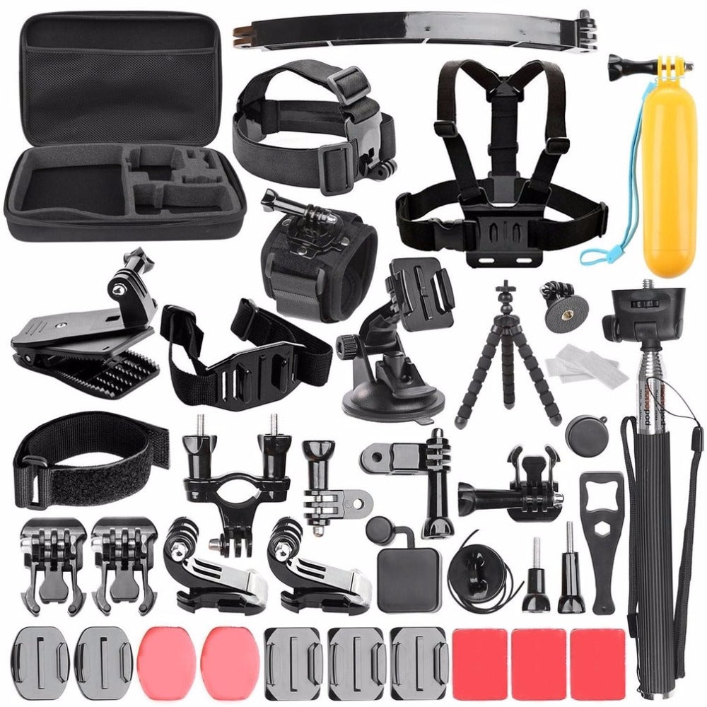Camera Accessories Set with Handheld Monopod Mount Strap for go pro hero 5 4 3 kit For SJCAM Sports Action Camera Accessories